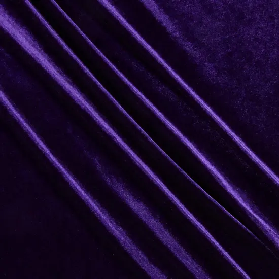1 Yard Soft Stretch Velvet Fabric for Fashion Dancewear Costumes 58 60 Inch Width dark purple {1}