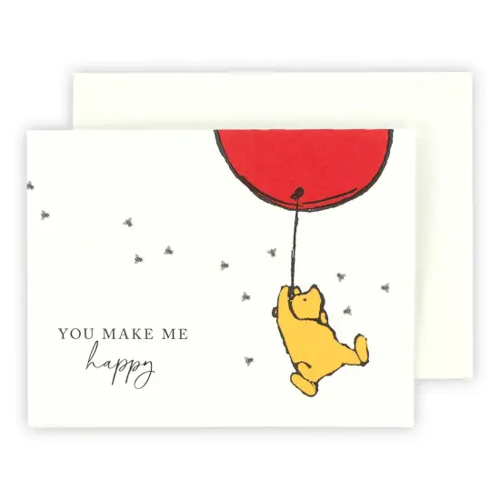 Echo Park Winnie The Pooh Greeting Card 1/Pkg-You Make me Happy {1}