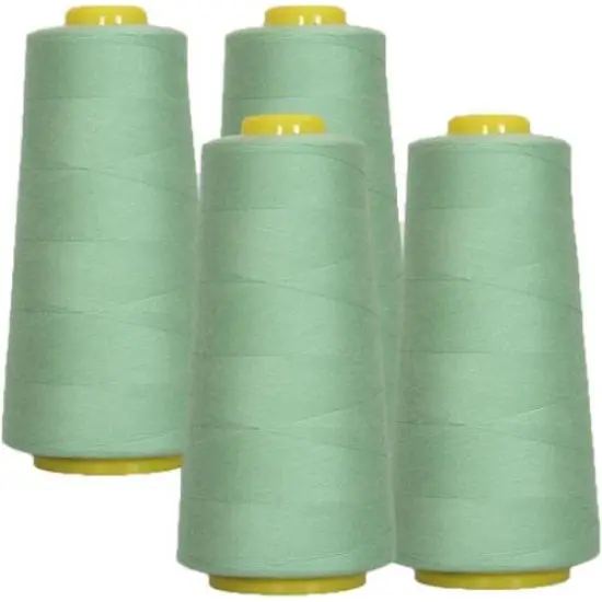 4 Pack of 6000 Yard Mint Spools Sewing Thread All Purpose Thread for Garment Construction {1}