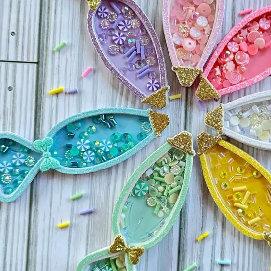 Sprinkletz Rainbow Embellishments &ndash; 1,800 Tiny Polymer Clay Pieces for Crafts, Scrapbooking & Shaker Cards &ndash; Stars, Flowers & Pinwheels {5}