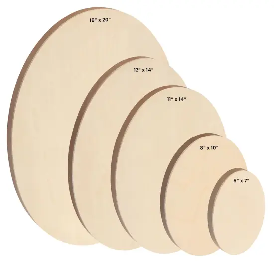 Da Vinci Pro Birch Wood Oval Panel 3/4" Deep &ndash;8x10" - Fine Textured, Warp Resistant, Lightweight & Rigid Oblong Panel &ndash; Perfect for Mounting Sanded Pastel or Watercolor Paper, Linen or Canvas {4}