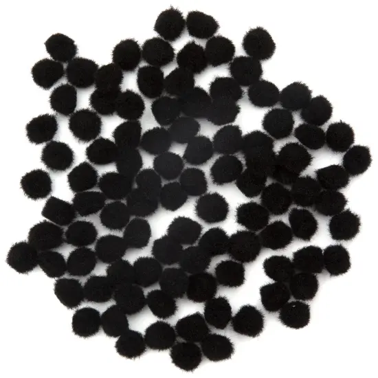 CousinDIY Pom-Poms 10mm 100/Pkg-Black {5}