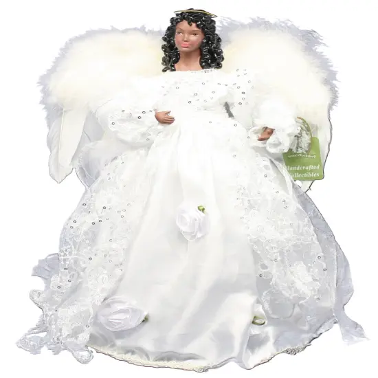 Wedding Dress African American Angel Tree Topper {1}