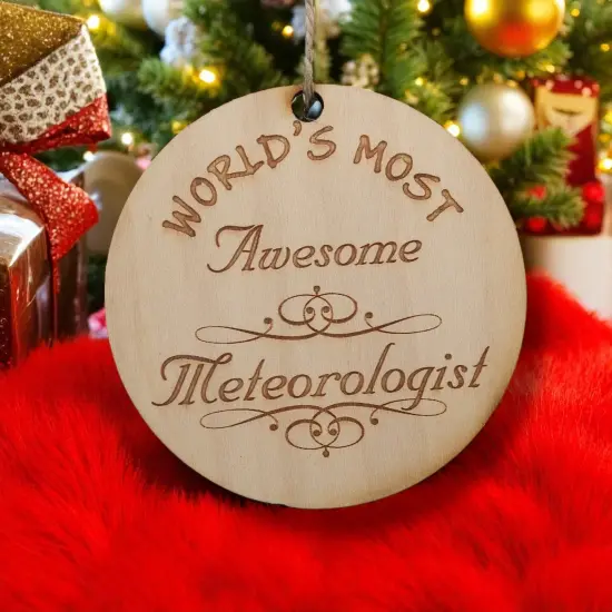Worlds most Awesome Meteorologist - Ornament {2}