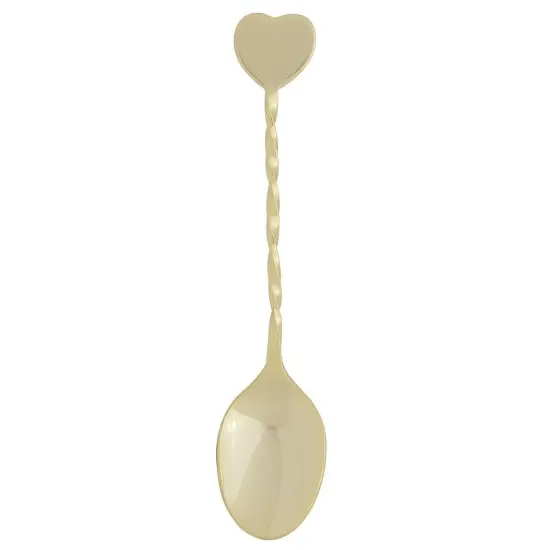 Fino 4.5-Inch Heart Design Gold Plated Demi Spoon {2}