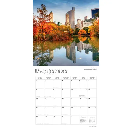 New York City | 2026 12 x 24 Inch (Hanging) Monthly Square Wall Calendar | Foil Stamped Cover | Plastic-Free {4}