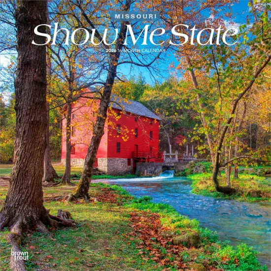 Show Me State | Missouri Places | 2026 12 x 24 Inch (Hanging) Monthly Square Wall Calendar | Plastic-Free {1}