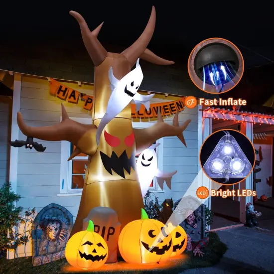 2 FT Halloween Inflatables Tree Outdoor Decorations {2}