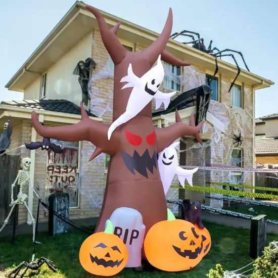 2 FT Halloween Inflatables Tree Outdoor Decorations {4}