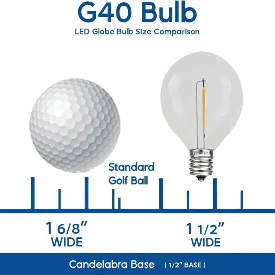 Pack G40 Orange Outdoor Globe String Light Bulbs Glass {3}