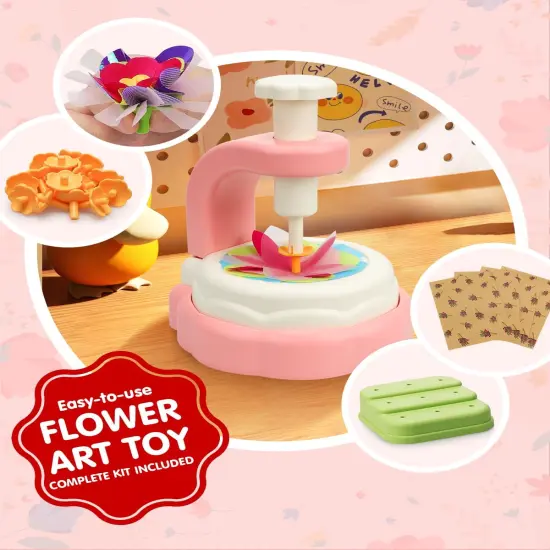 Fabric Flower Crafts Toy &ndash; DIY Art Kit for Kids {3}