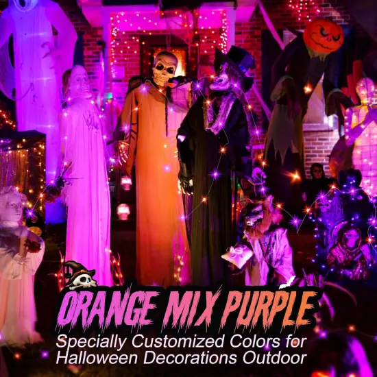 7ft 20 Mini LED Halloween Fairy String Lights Silver Wire {5}