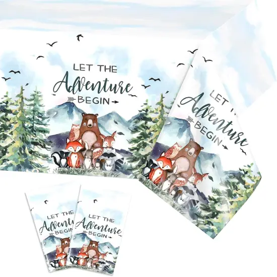 Adventure Awaits Baby Shower Tablecloth {1}