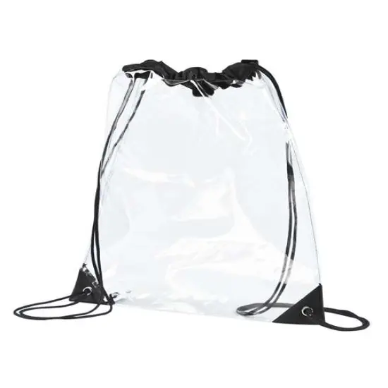 BAGedge&reg; Clear PVC Drawstring Bag with Contrast Binding Lightweight & Stadiu Approved {4}