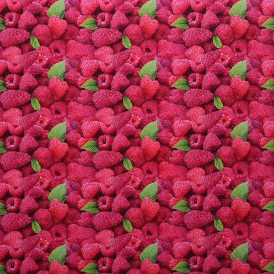 Mook Fabrics Fruit-Vegetables Cotton Fabric [45 in. Wide] - By The Yard Raspberries {1}