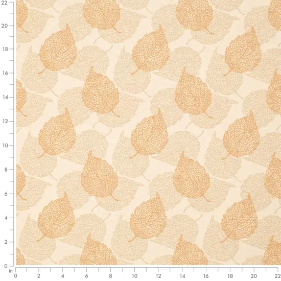 Mango - OrangeRust AbstractGeometric,leaves Upholstery Fabric 54 Inches" {2}