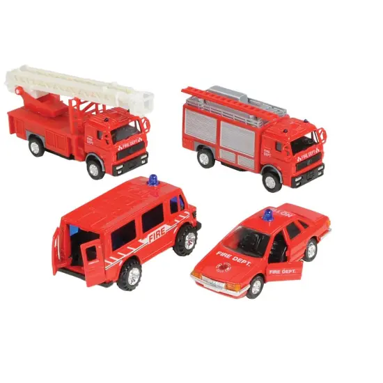 U.S. Toy Pullback Emergency Vehicles - Set of 12 {4}