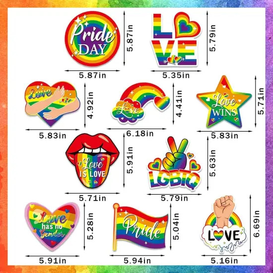 50 PCS Pride Rainbow Hanging Swirl LGBT Rainbow Pride Hanging Foil Swirls Pride Month Hanging Banner Ornaments Love is Love Gay Lesbian Pride Decorations Hanging Swirls for Pride Party Favor {2}