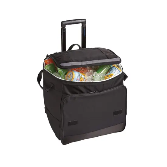 Port Authority&reg; Rolling Cooler Red {6}