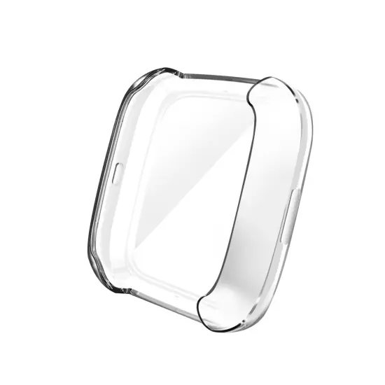 Insten Smartwatch Screen Protector Compatible with Fitbit Versa 2 Smartwatch, Soft TPU Rubber Protective Case, All Around Shockproof Bumper Full Cover, Clear {4}