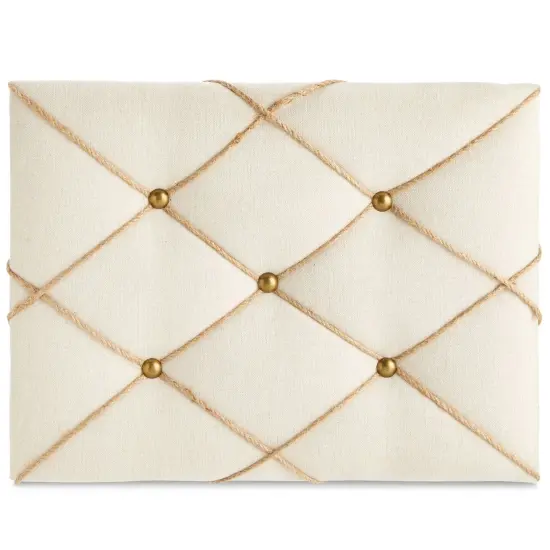 Fabric Bulletin Board &ndash; Photo Display Board for Walls, Office, Bedroom, Kitchen (16x12in) Brown {1}