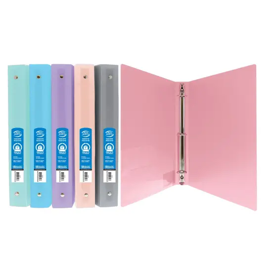 BAZIC 1" Pastel Color Poly 3-Ring Binder w/ Pocket {1}