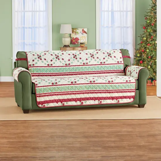 Collections Etc Festive Wedding Ring Design Christmas Furniture Protector {1}