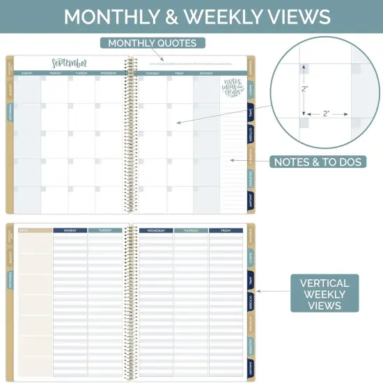 Undated Academic Year Teacher Planner & Calendar - Neutral {4}