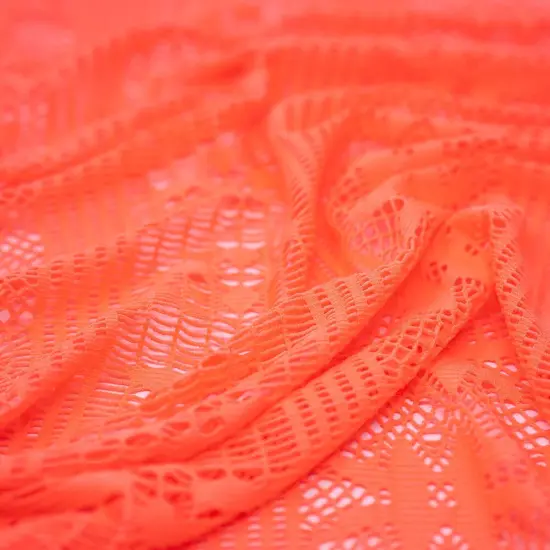 1 Yard Cindy Knitted Stretch Lace Fabric, 58" Wide 2 Way Stretch Polyester White {7}