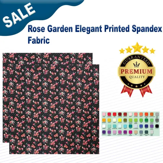 Rose Garden Elegant Printed Spandex Fabric {1}