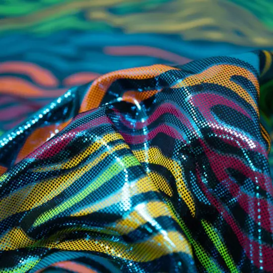 Fantastic Fever Foiled Spandex Fabric {5}