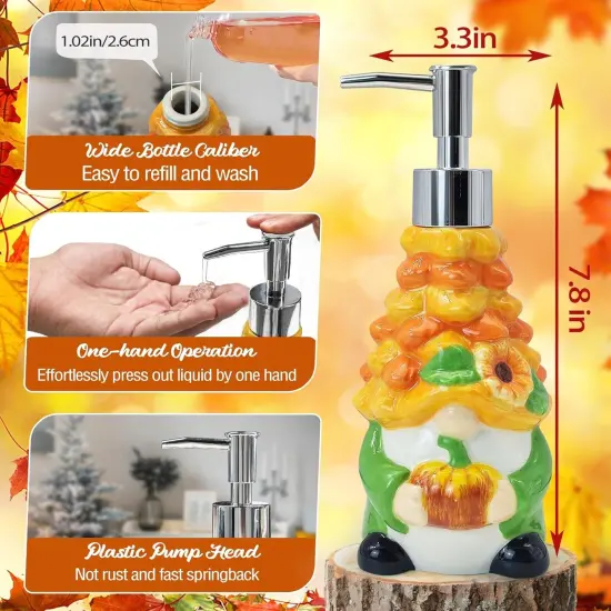 Fall Soap Dispenser - Fall Gnome {4}