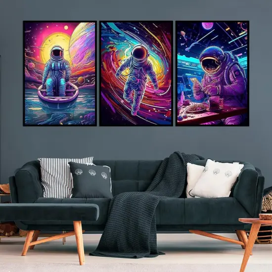 3 Pack DIY Diamond Painting Kits for Adults,5D Large Diamond Art Painting,Full Diamond Crystal Rhinestone Arts and Crafts,Gem Art Moon Painting with Diamond Home Wall Decor (Galaxy 9.8x13.8 inch) {2}