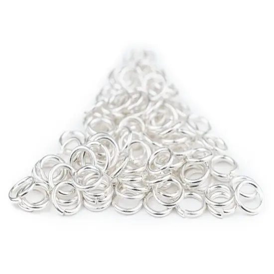 The Bead Chest Silver 8mm Round Open Jump Rings, Pack of 100 {4}