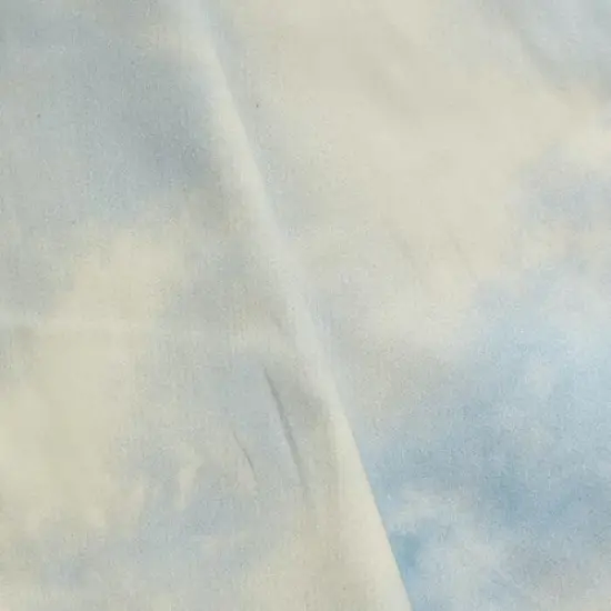 White/Blue Printed Cloud Woven Home Decorating Fabric By the Yard {1}