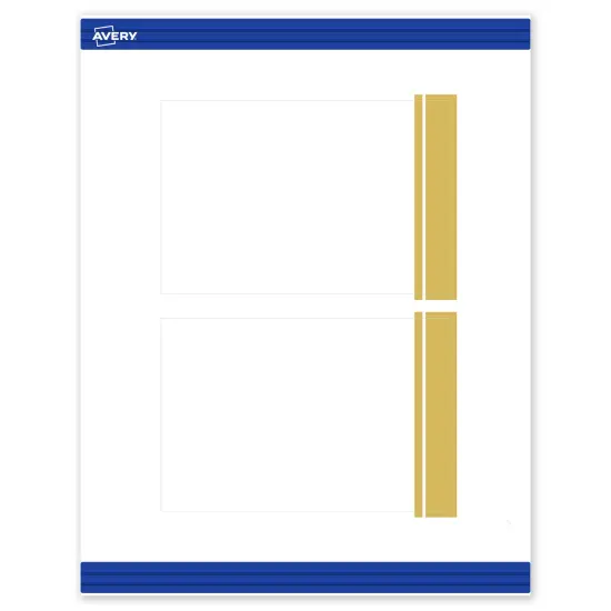 Avery Printable Rectangle Postcards, Gold Double-Dipped Edge, 4" x 6", Matte White Rectangle Postcards, Laser/Inkjet, 20ct, Great for Postcards {1}