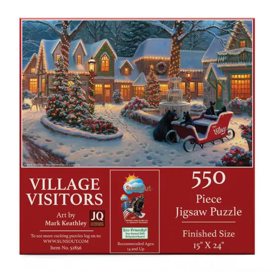 Sunsout Village Visitors 550 pc Jigsaw Puzzle 52856 {4}