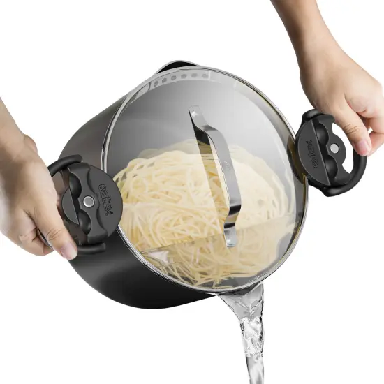 Eatex Pasta Pot with Strainer Lid Black {1}