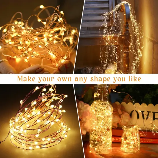 Solar String Lights for Outside, 200 LED 72Ft Solar Fairy Lights for Outside Waterproof with 8 Modes, Solar Lights Outdoor for Patio Tree Christmas Party Wedding Decor(Warm White) {6}