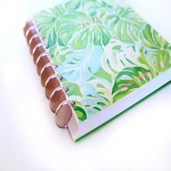 2025 Planner - Mini Horizontal Layout, Disc Bound - "Tropical Greens" (#1011) {5}