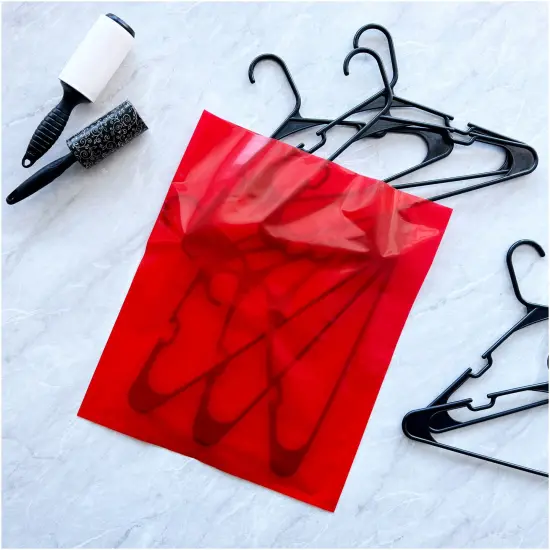 Plymor 15" x 18", Red 2 Mil Flat Open Plastic Poly Bags {4}