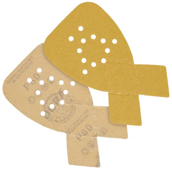 60 Grit - 12-Hole Pattern Hook & Loop Sanding Sheets for Mouse Sanders - Box of 24 {3}