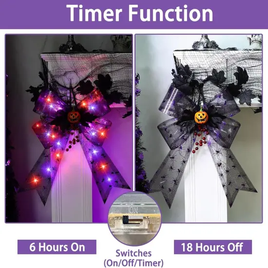 Large 22 Inch Halloween Bows {3}