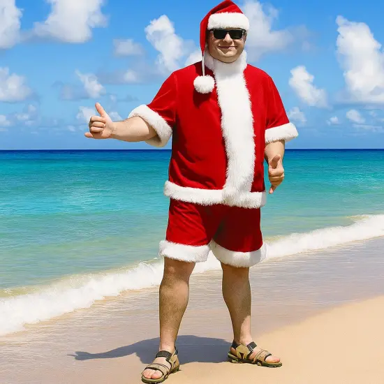 Sunny Claus Suit Large Size Festive Holiday Costume Outfit {1}