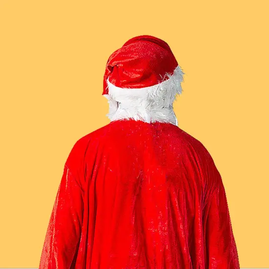 Complete Velour Santa Suit Costume with Beard Hat Gloves and Belt for Holiday Events {5}