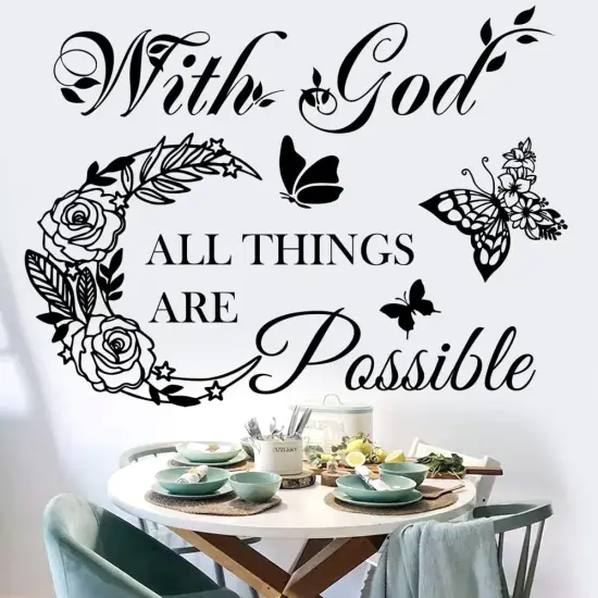 Inspirational Wall Decals with God Things are Possible {4}