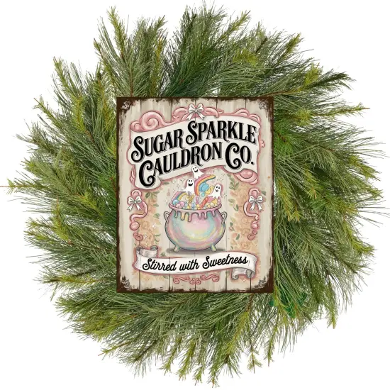 Sugar Sparkle Cauldron Co Halloween Sign {3}