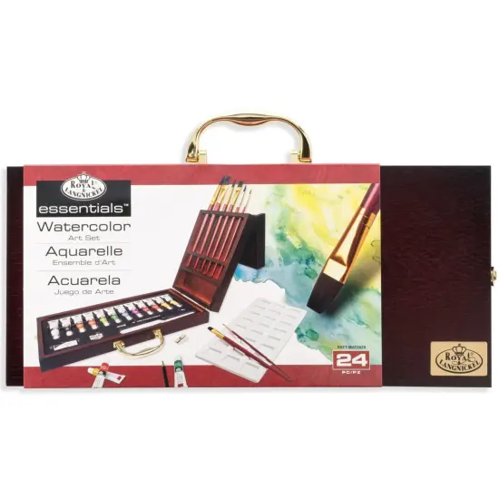 RSET-WAT2020 | Essentials&trade; 24pc Watercolor Painting Long Handle Travel Art Set {1}