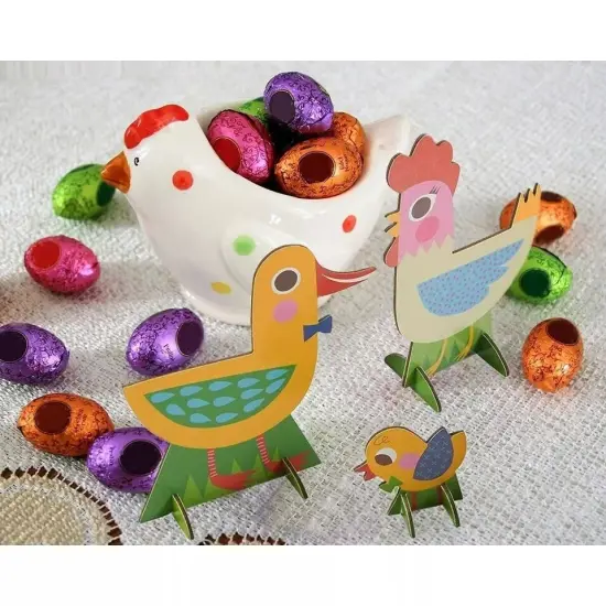 8x Easter 3D Farm Animal Paper Jigsaw Puzzles for Kids Ages 3+ Spring Decoration {2}