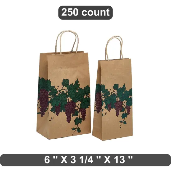 Grape Design Twisted Handle Bag 6" x 3 1/4" x 13" {1}